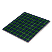 Lamont tartan blue green plaid tegeltje (Zijkant)