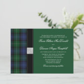 Lamont Tartan Celtic Wedding Invitation Kaart (Staand voorkant)