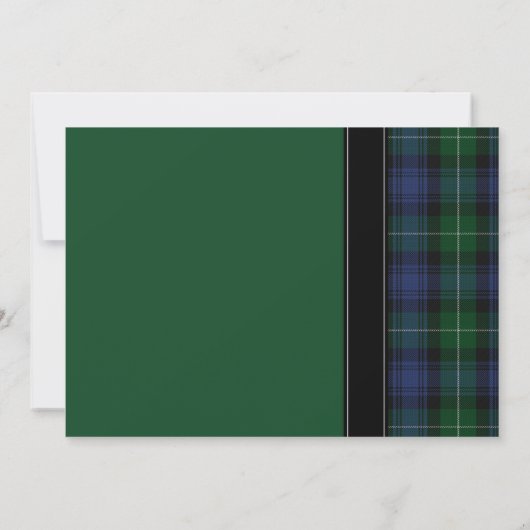 Lamont Tartan Celtic Wedding Invitation Kaart (Achterkant)