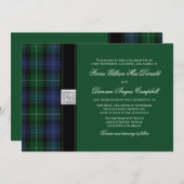 Lamont Tartan Celtic Wedding Invitation Kaart (Voorkant / Achterkant)