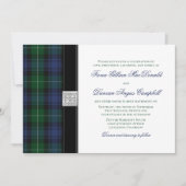 Lamont Tartan Scottish Celtic Wedding Invitation Kaart (Voorkant)