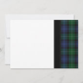 Lamont Tartan Scottish Celtic Wedding Invitation Kaart (Achterkant)