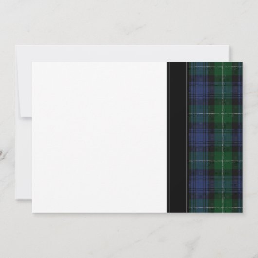 Lamont Tartan Scottish Celtic Wedding Invitation Kaart (Achterkant)