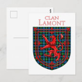Lamont Tartan Scottish Plaid Lion Rampant Briefkaart (Voorkant / Achterkant)