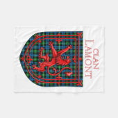 Lamont Tartan Scottish Play Lion Rampant Fleece Deken (Voorkant (Horizontaal))