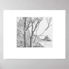 Lamorna Cornwall-afdruk, Eleanor M Hughes heruitga Poster