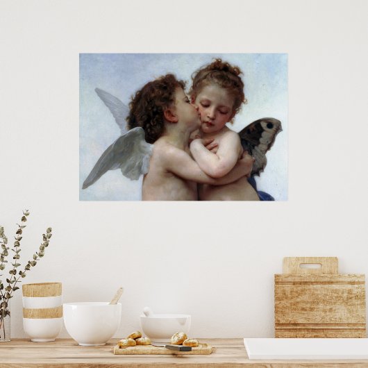 L'Amour et Psyché, Enfants - William Bouguereau Poster (Keuken)