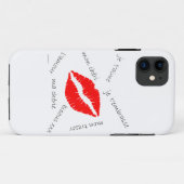 L'amour Franse Kiss iPhone Case (Achterkant (horizontaal))