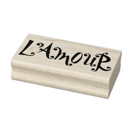 L'Amour (Liefde) Franse Retro Rubber Art Stamp Rubberstempel