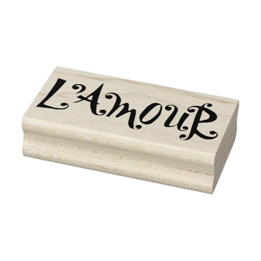L'Amour (Liefde) Franse Retro Rubber Art Stamp Rubberstempel (Stempel)