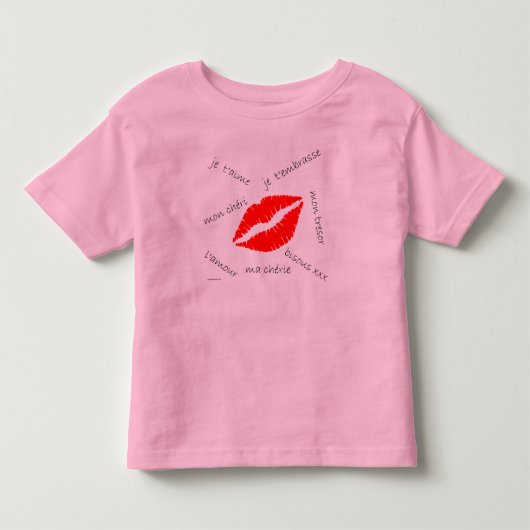 L'amour Retro Toddler Shirten Kinder Shirts (Voorkant)