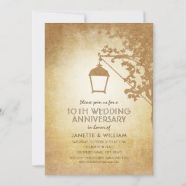  lamp 10th Wedding Jubileum Rustic Herfst Kaart