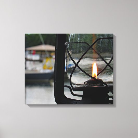 Lamp aan het meer canvas afdruk (Voorkant)