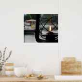 Lamp aan het meer poster (Keuken)