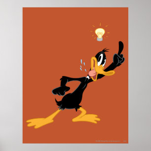 Lamp boven DAFFY DUCK™'s hoofd Poster