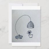 Lamp en een zoete kleine bloem kaart (Voorkant)