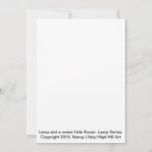 Lamp en een zoete kleine bloem kaart (Achterkant)