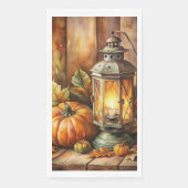 Lamp en Pompoenen Herfst Servet (Voorkant)