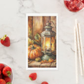 Lamp en Pompoenen Herfst Servet (Insitu)