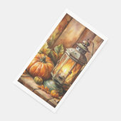 Lamp en Pompoenen Herfst Servet (Hoek)