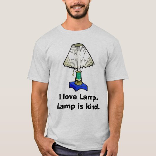 Lamp, ik hou van Lamp. Lamp is aardig. T-shirt (Voorkant)