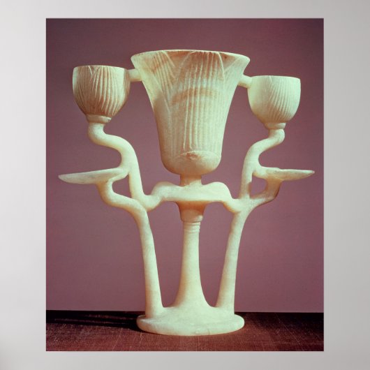 Lamp in de vorm van drie lotusbloemen poster (Voorkant)