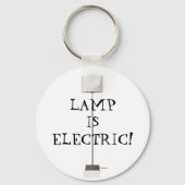 Lamp is elektrisch! sleutelhanger (Voorkant)
