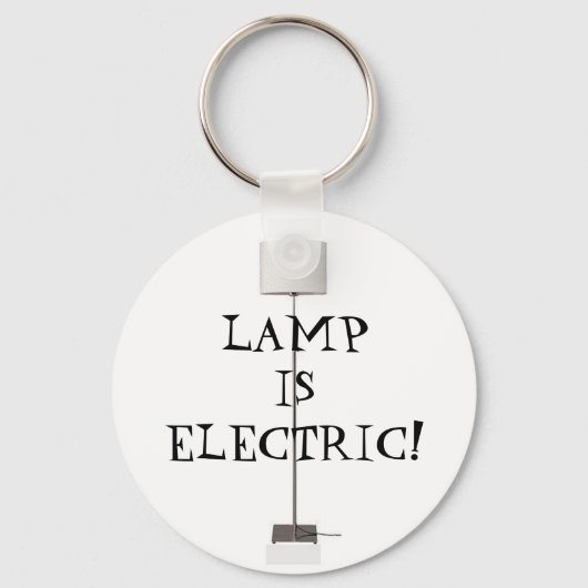 Lamp is elektrisch! sleutelhanger (Voorkant)