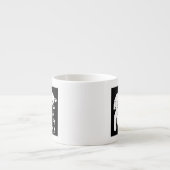 Lamp met bloemen espresso kop (Voorkant)