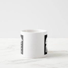 Lamp met bloemen espresso kop