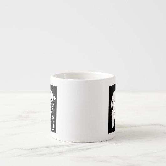 Lamp met bloemen espresso kop (Voorkant)