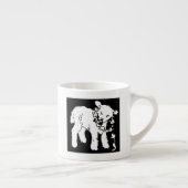 Lamp met bloemen espresso kop (Rechts)