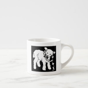 Lamp met bloemen espresso kop