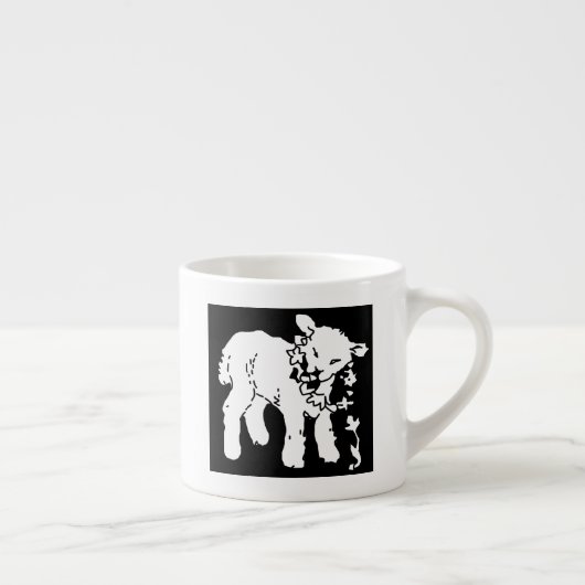 Lamp met bloemen espresso kop (Rechts)