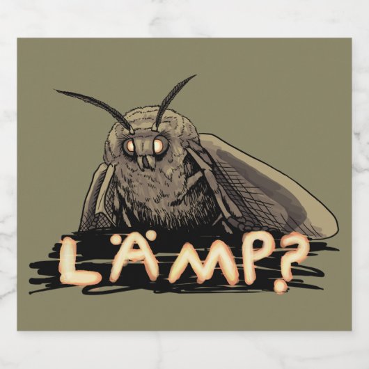 Lamp? Moth Meme Bier Etiket (Enkel label)