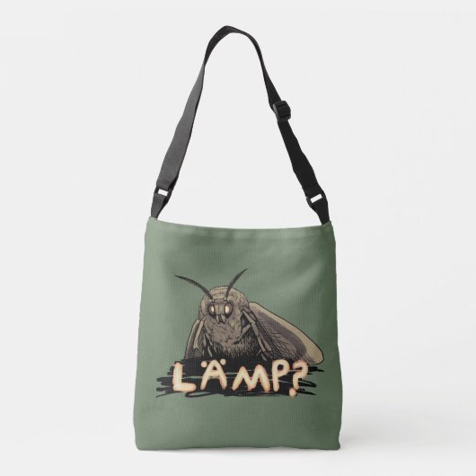 Lamp? Moth Meme Crossbody Tas (Achterkant)