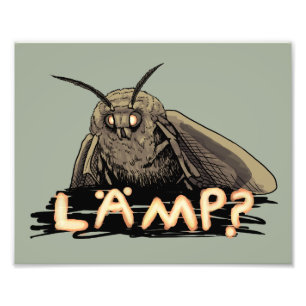 Lamp? Moth Meme Foto Afdruk