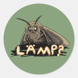 Lamp? Moth Meme Ronde Sticker