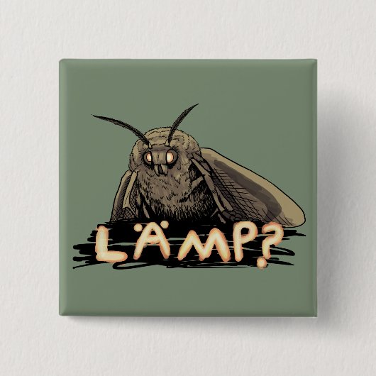 Lamp? Moth Meme Vierkante Button 5,1 Cm (Voorkant)