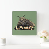 Lamp? Moth Meme Vierkante Klok (Huis)