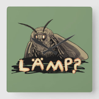 Lamp? Moth Meme Vierkante Klok