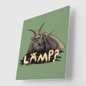 Lamp? Moth Meme Vierkante Klok (Hoek)