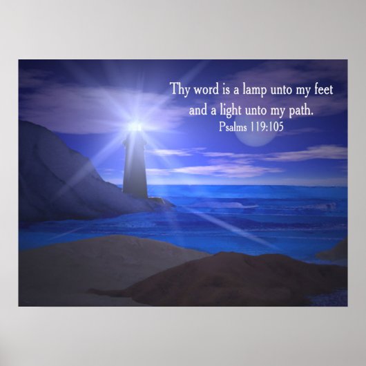 Lamp naar mijn voetafdrukken poster (Voorkant)