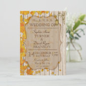  Lamp Old Wood Fall Huwelijksuitnodiging Kaart (Staand voorkant)