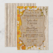  Lamp Old Wood Fall Huwelijksuitnodiging Kaart (Voorkant / Achterkant)