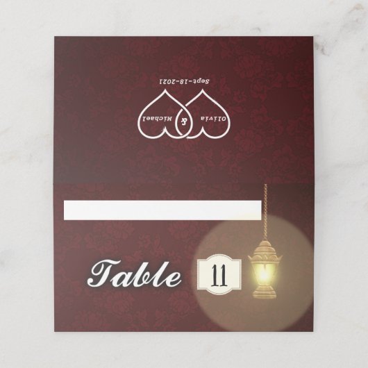 Lamp Plaatskaartje (Buitenkant ongevouwen)