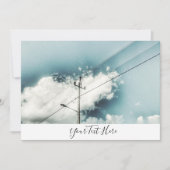 Lamp Pole Blue Sky Clouds Invitation Kaart (Voorkant)