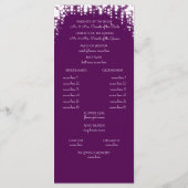 Lamp Post Industrial Glam Sparkle Paarse Programmakaart (Achterkant)