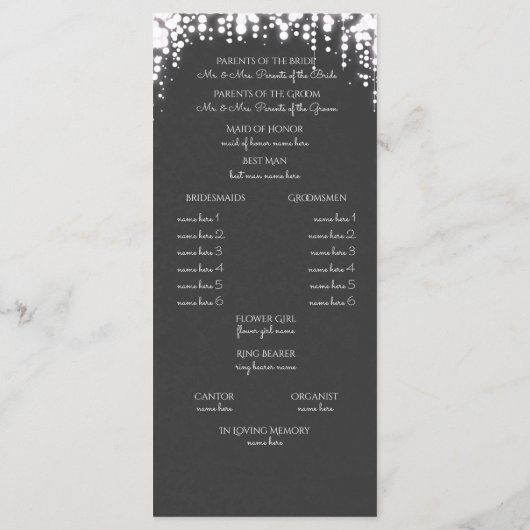 Lamp Post Industrial Glam Sparkle Slate Programmakaart (Achterkant)