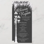 Lamp Post Industrial Glam Sparkle Slate Programmakaart (Voorkant / Achterkant)